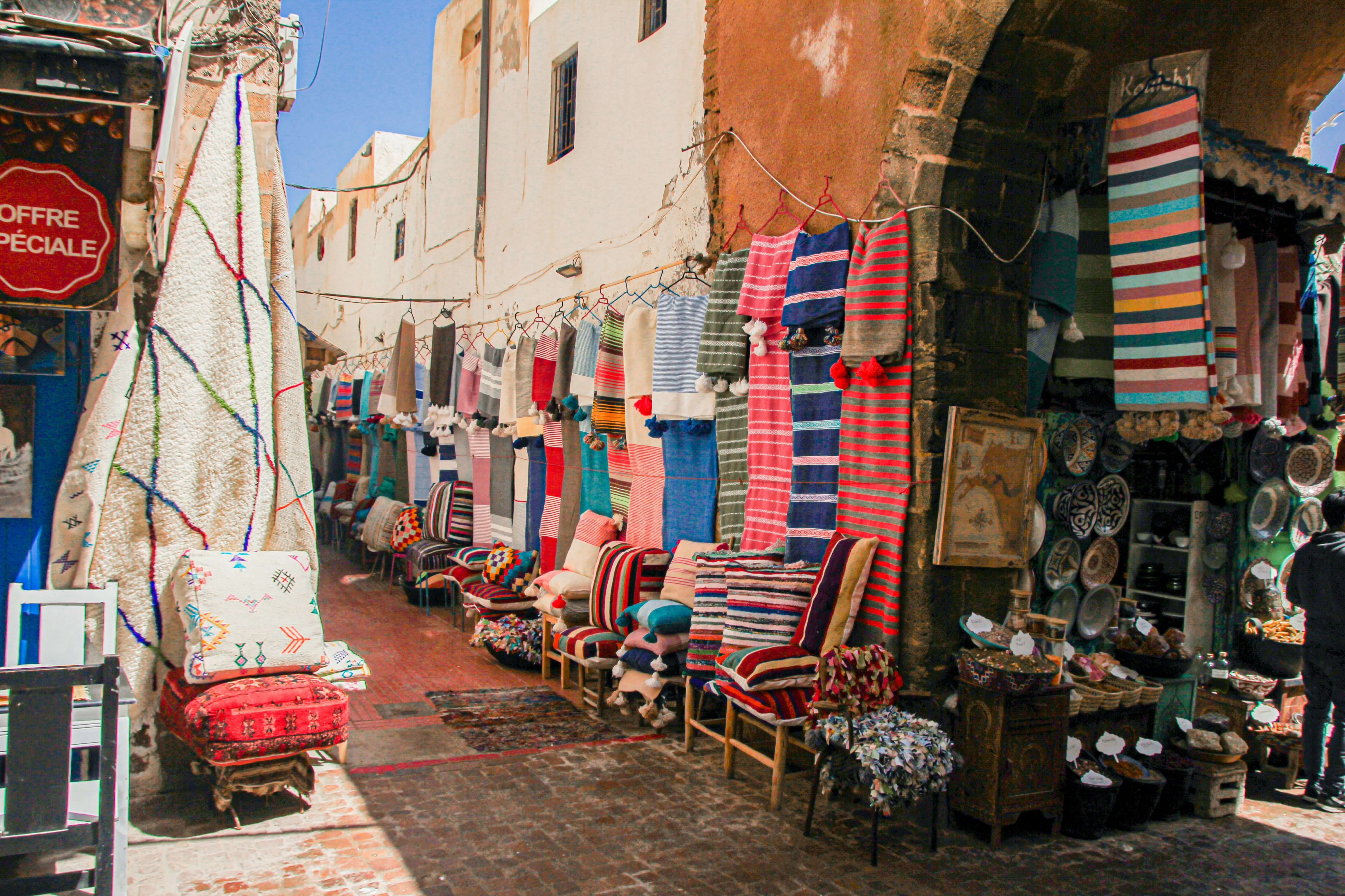 Market scene in Essaouira medina